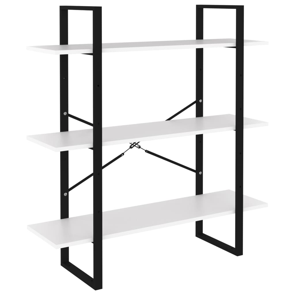 Bibliotecă cu 5 rafturi, alb, 100x30x175 cm, lemn prelucrat GartenMobel Dekor