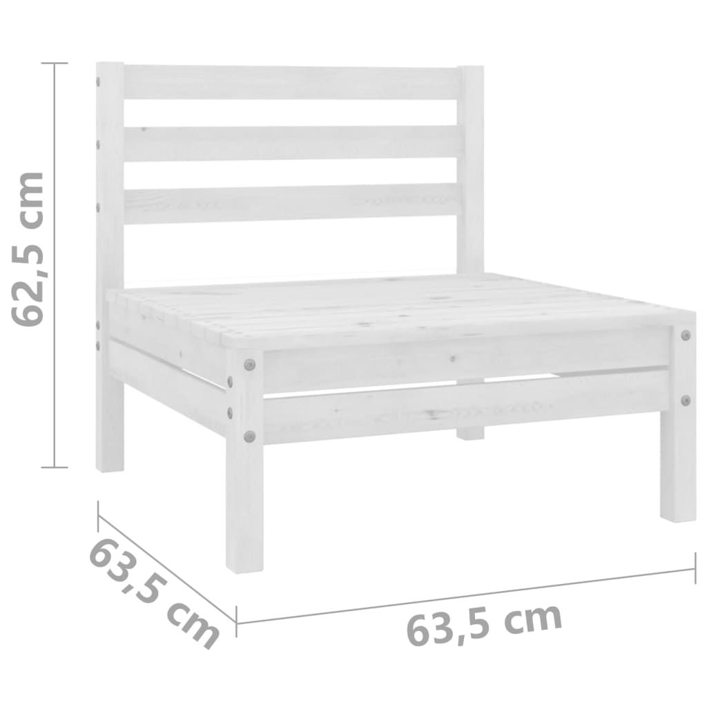 Set mobilier de grădină, 4 piese, alb, lemn masiv de pin GartenMobel Dekor