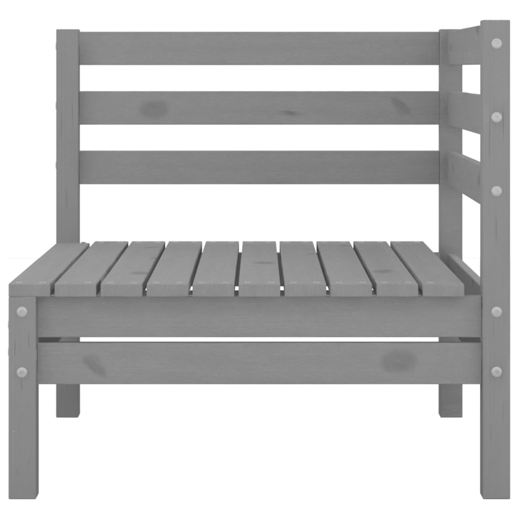 Set mobilier de grădină, 4 piese, gri, lemn masiv de pin GartenMobel Dekor