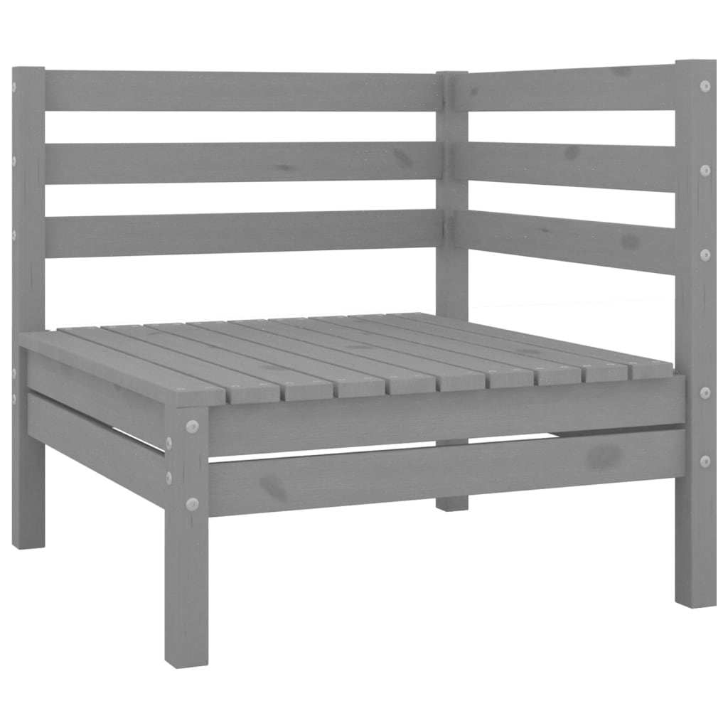 Set mobilier de grădină, 4 piese, gri, lemn masiv de pin GartenMobel Dekor