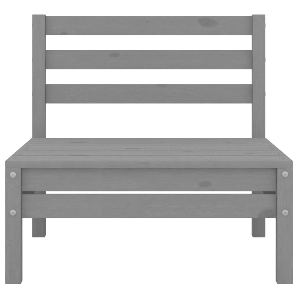 Set mobilier de grădină, 4 piese, gri, lemn masiv de pin GartenMobel Dekor
