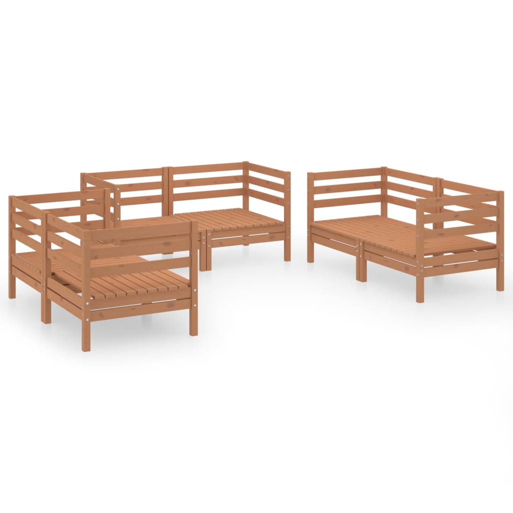 Set mobilier de grădină, 6 piese, maro miere, lemn masiv de pin GartenMobel Dekor