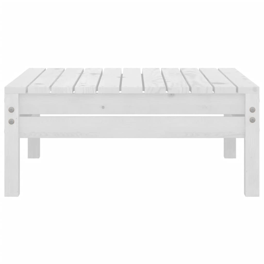 Set mobilier de grădină, 7 piese, alb, lemn masiv de pin GartenMobel Dekor