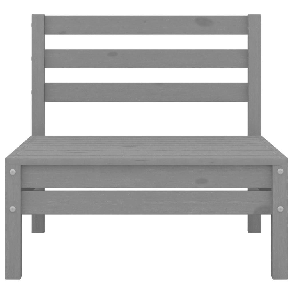 Set mobilier de grădină, 8 piese, gri, lemn masiv de pin GartenMobel Dekor