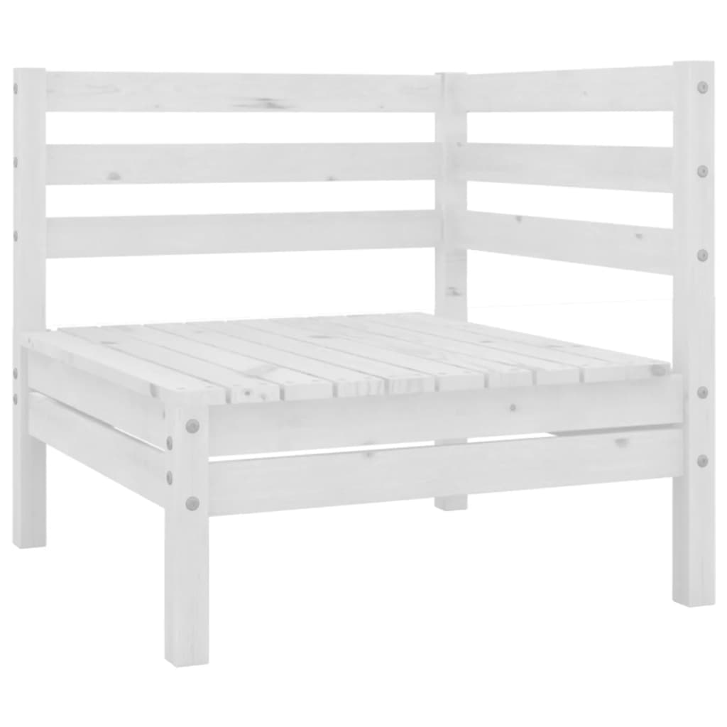 Set mobilier de grădină, 6 piese, alb, lemn masiv de pin GartenMobel Dekor