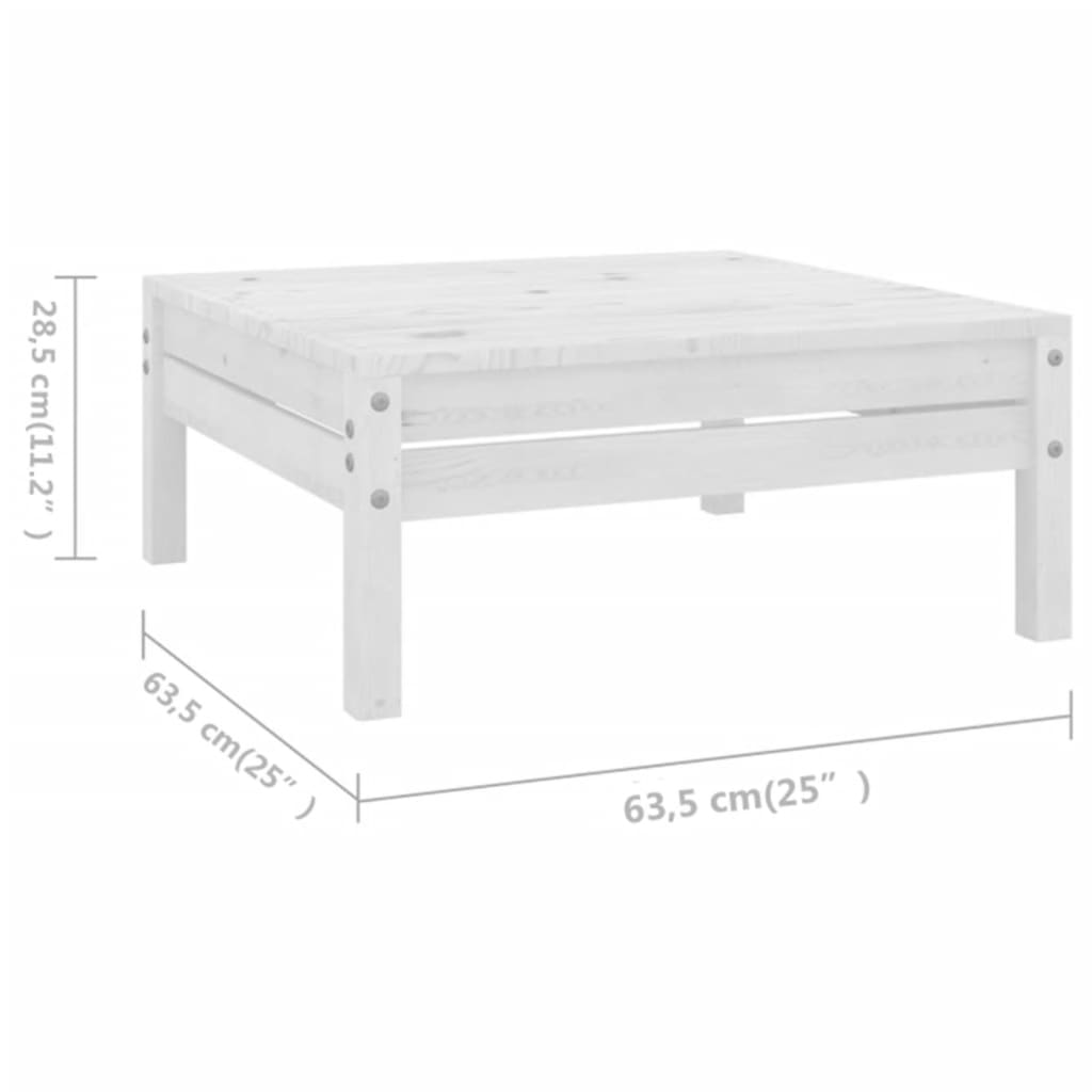 Set mobilier de grădină, 8 piese, alb, lemn masiv de pin GartenMobel Dekor