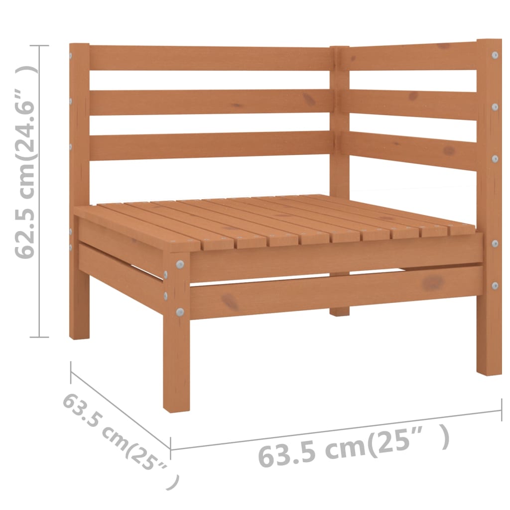 Set relaxare de grădină, 10 piese, maro miere, lemn masiv pin GartenMobel Dekor