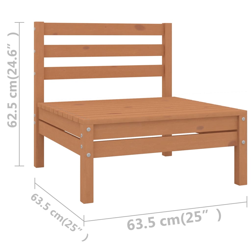 Set relaxare de grădină, 10 piese, maro miere, lemn masiv pin GartenMobel Dekor