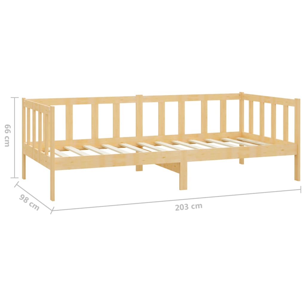 Pat de zi cu saltea, 90x200 cm, lemn masiv de pin GartenMobel Dekor
