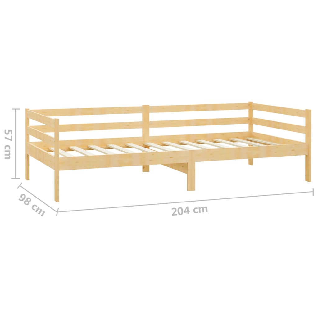 Pat de zi cu saltea, 90x200 cm, lemn masiv de pin GartenMobel Dekor