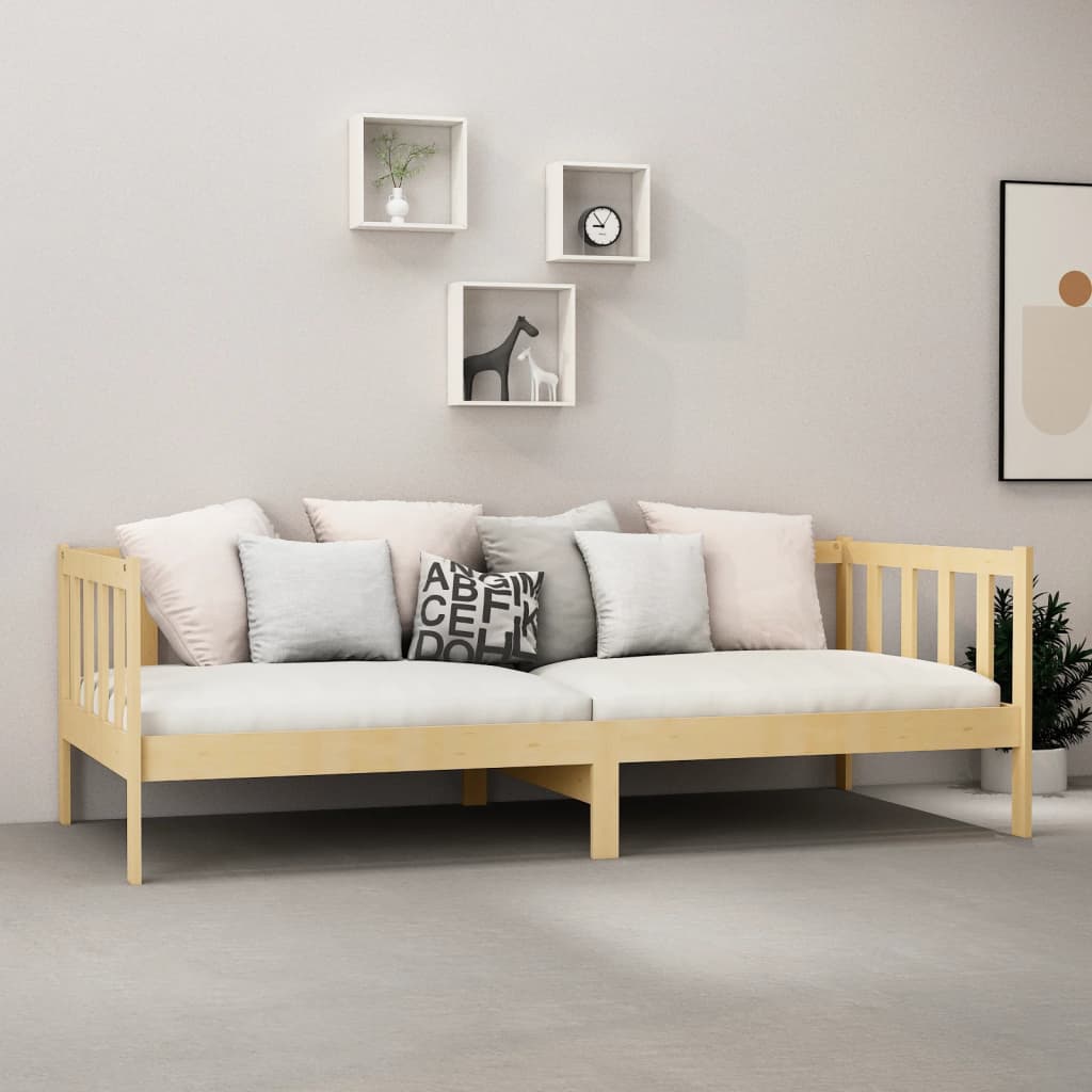 Pat de zi cu saltea, 90x200 cm, lemn masiv de pin GartenMobel Dekor