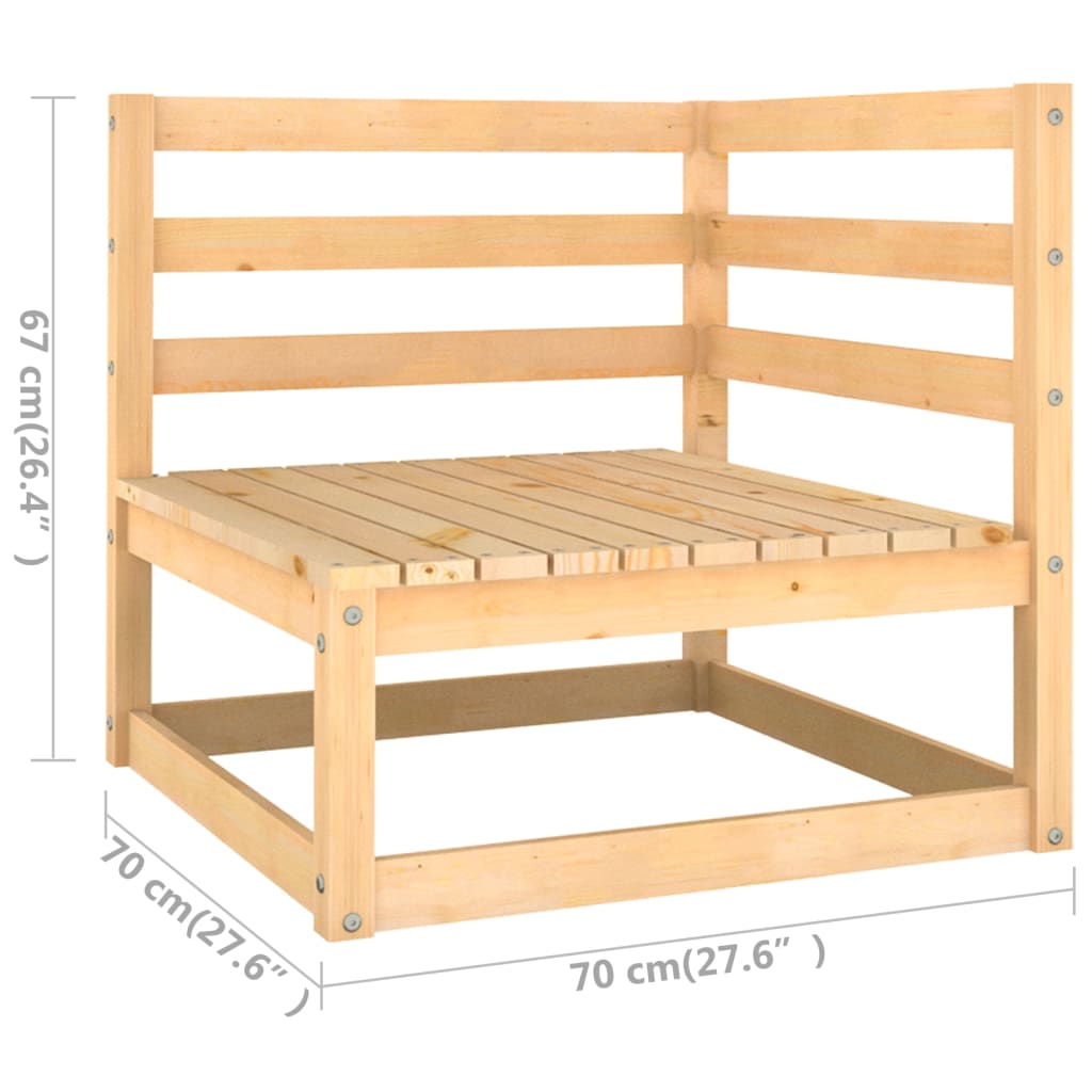 Set mobilier de grădină din 8 piese, lemn masiv de pin GartenMobel Dekor