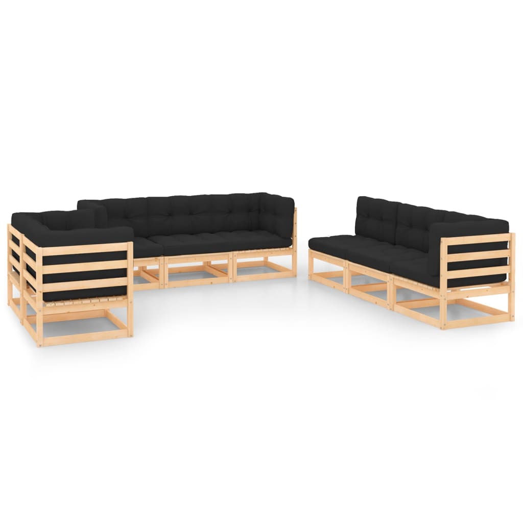 Set mobilier de grădină din 8 piese, lemn masiv de pin GartenMobel Dekor