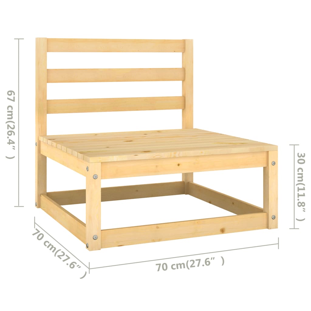 Set mobilier de grădină din 8 piese, lemn masiv de pin GartenMobel Dekor