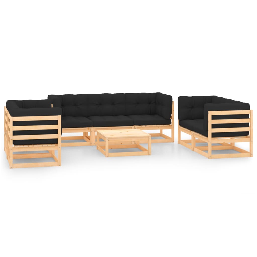 Set mobilier de grădină din 8 piese, lemn masiv de pin GartenMobel Dekor
