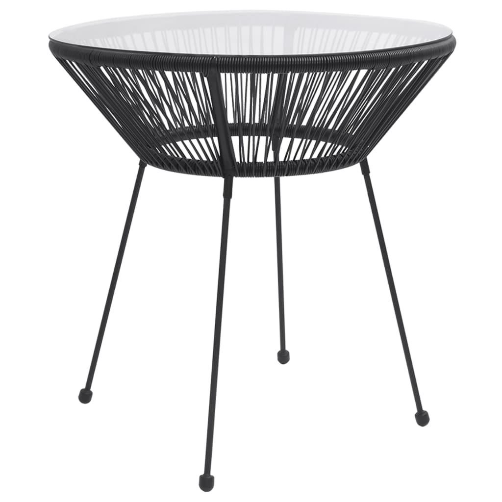 Set de mobilier pentru grădină, 3 piese, negru GartenMobel Dekor