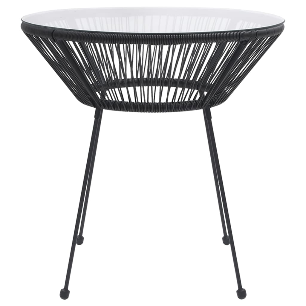 Set de mobilier pentru grădină, 3 piese, negru GartenMobel Dekor