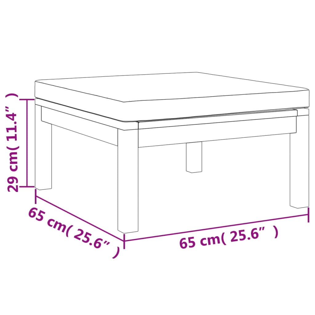 Set mobilier de grădină cu perne, 3 piese, lemn masiv de acacia GartenMobel Dekor