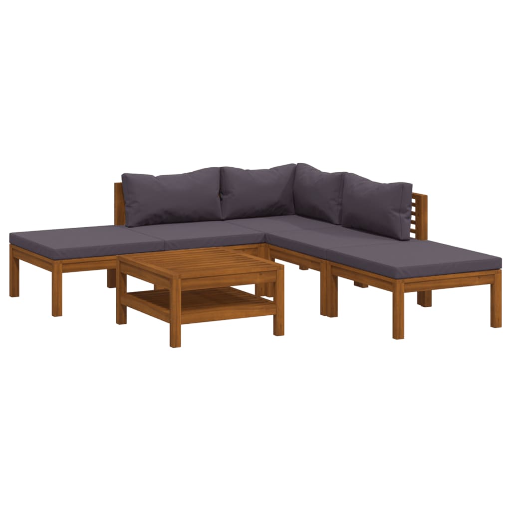 Set mobilier grădină cu perne, 6 piese, lemn masiv acacia GartenMobel Dekor