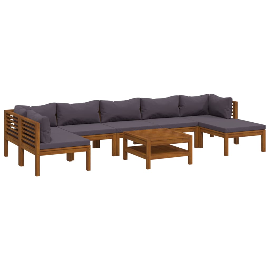 Set mobilier grădină cu perne, 8 piese, lemn masiv acacia GartenMobel Dekor