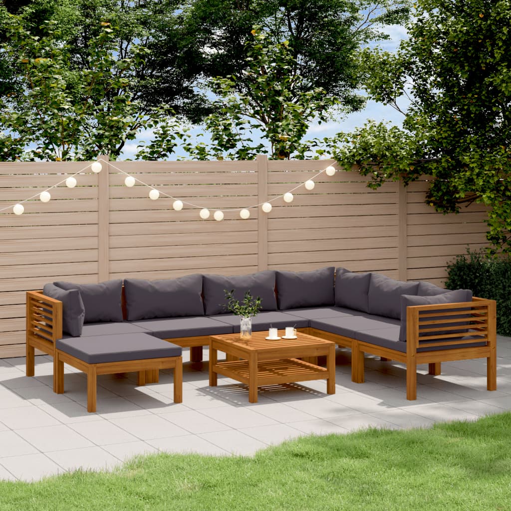Set mobilier grădină cu perne, 8 piese, lemn masiv acacia GartenMobel Dekor