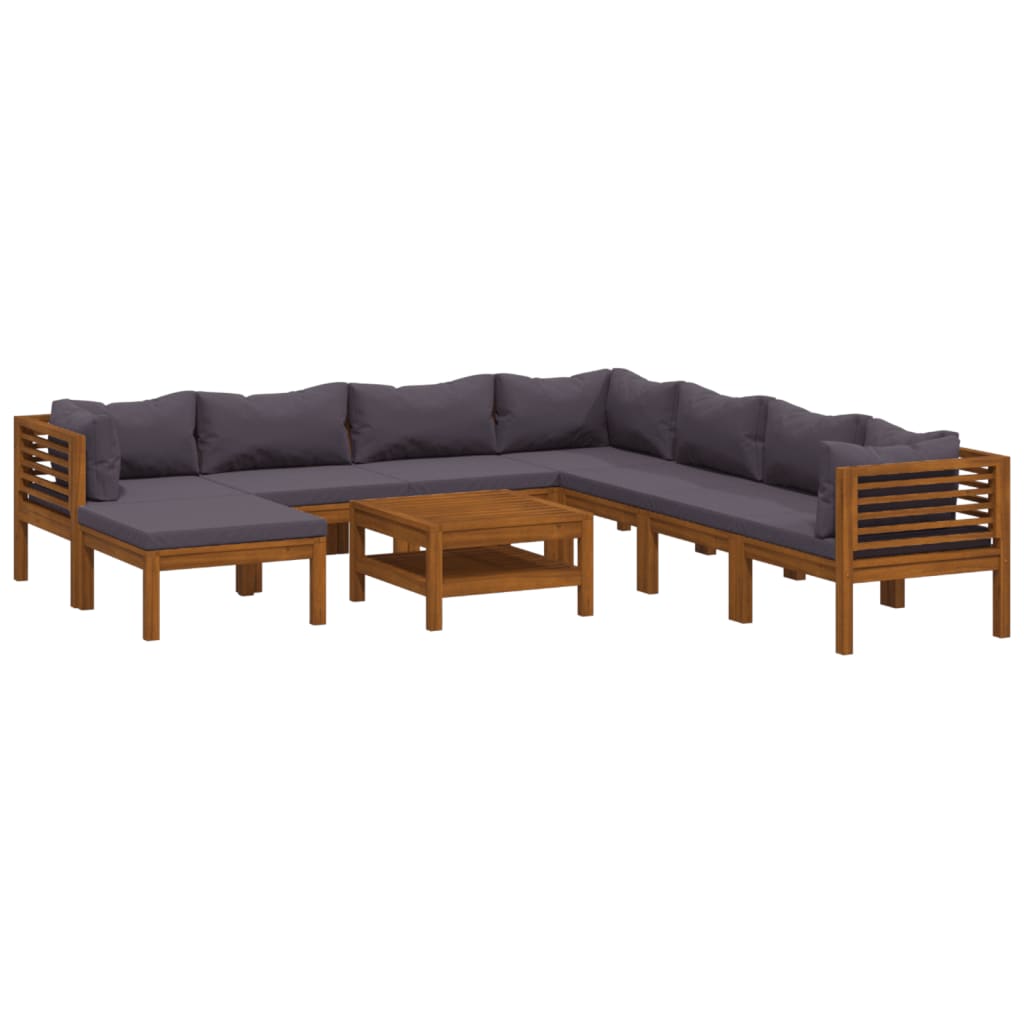 Set mobilier grădină cu perne, 9 piese, lemn masiv de acacia GartenMobel Dekor