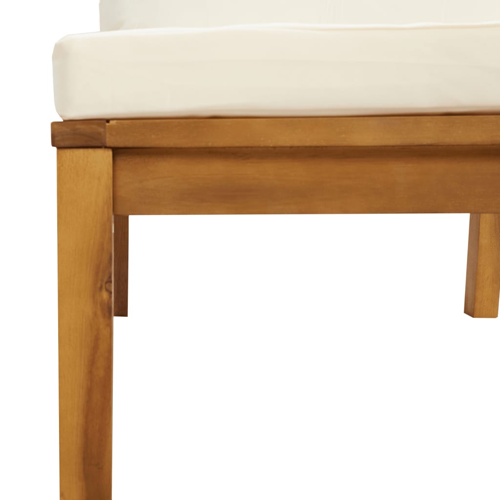 Set mobilier grădină cu perne crem, 5 piese, lemn masiv acacia GartenMobel Dekor
