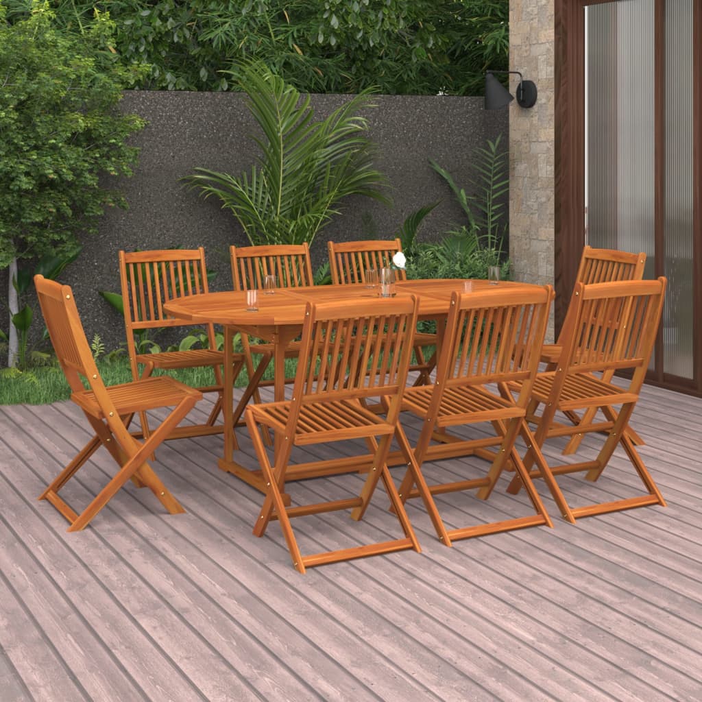 Set de masă pentru grădină, 9 piese, lemn masiv de acacia GartenMobel Dekor