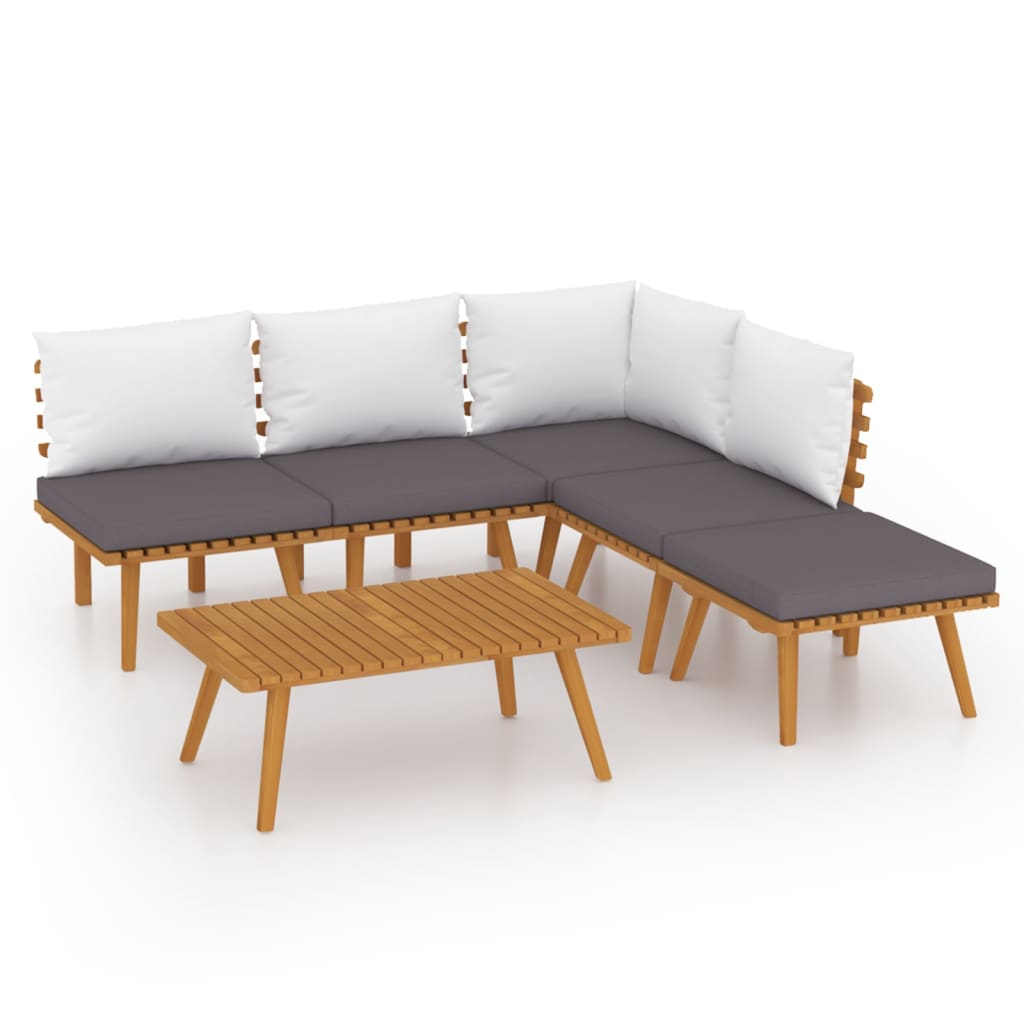 Set mobilier grădină cu perne, 6 piese, lemn masiv acacia GartenMobel Dekor