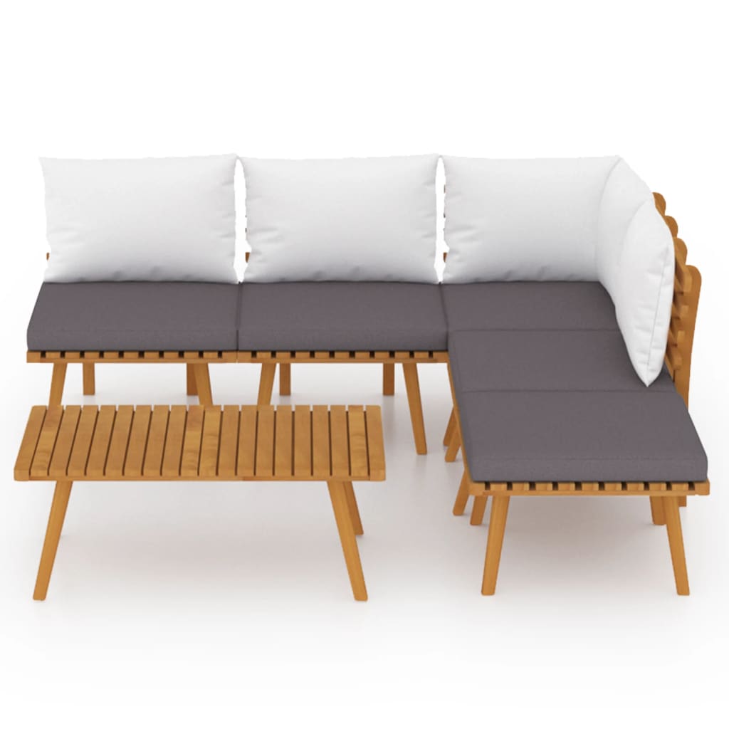 Set mobilier grădină cu perne, 6 piese, lemn masiv acacia GartenMobel Dekor