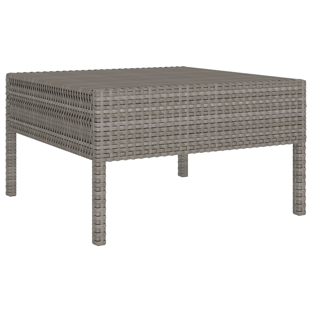 Set mobilier de grădină cu perne, 9 piese, gri, poliratan GartenMobel Dekor