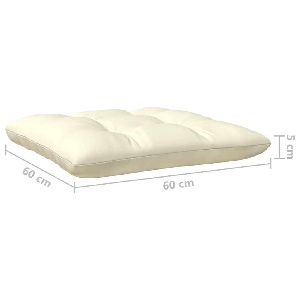Canapea de grădină cu 2 locuri, cu perne crem, lemn masiv pin GartenMobel Dekor
