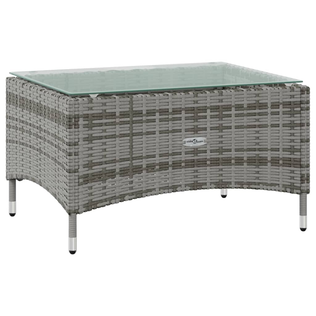 Set mobilier de grădină cu perne, 8 piese, gri, poliratan GartenMobel Dekor