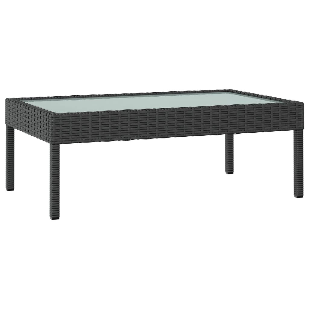 Set mobilier de grădină cu perne, 8 piese, negru, poliratan GartenMobel Dekor