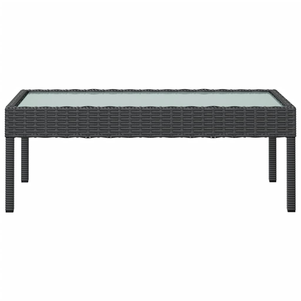Set mobilier de grădină cu perne, 8 piese, negru, poliratan GartenMobel Dekor