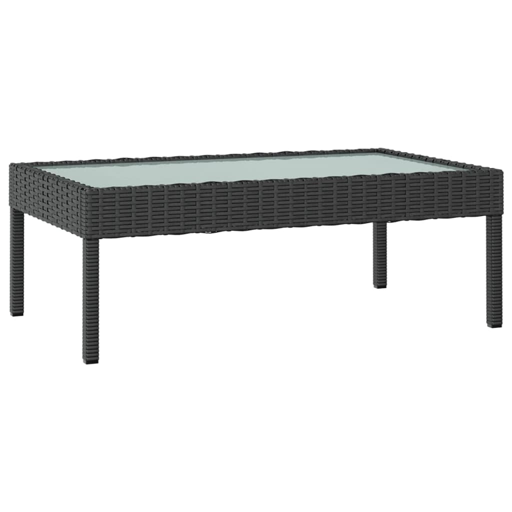 Set mobilier de grădină cu perne, 8 piese, negru, poliratan GartenMobel Dekor