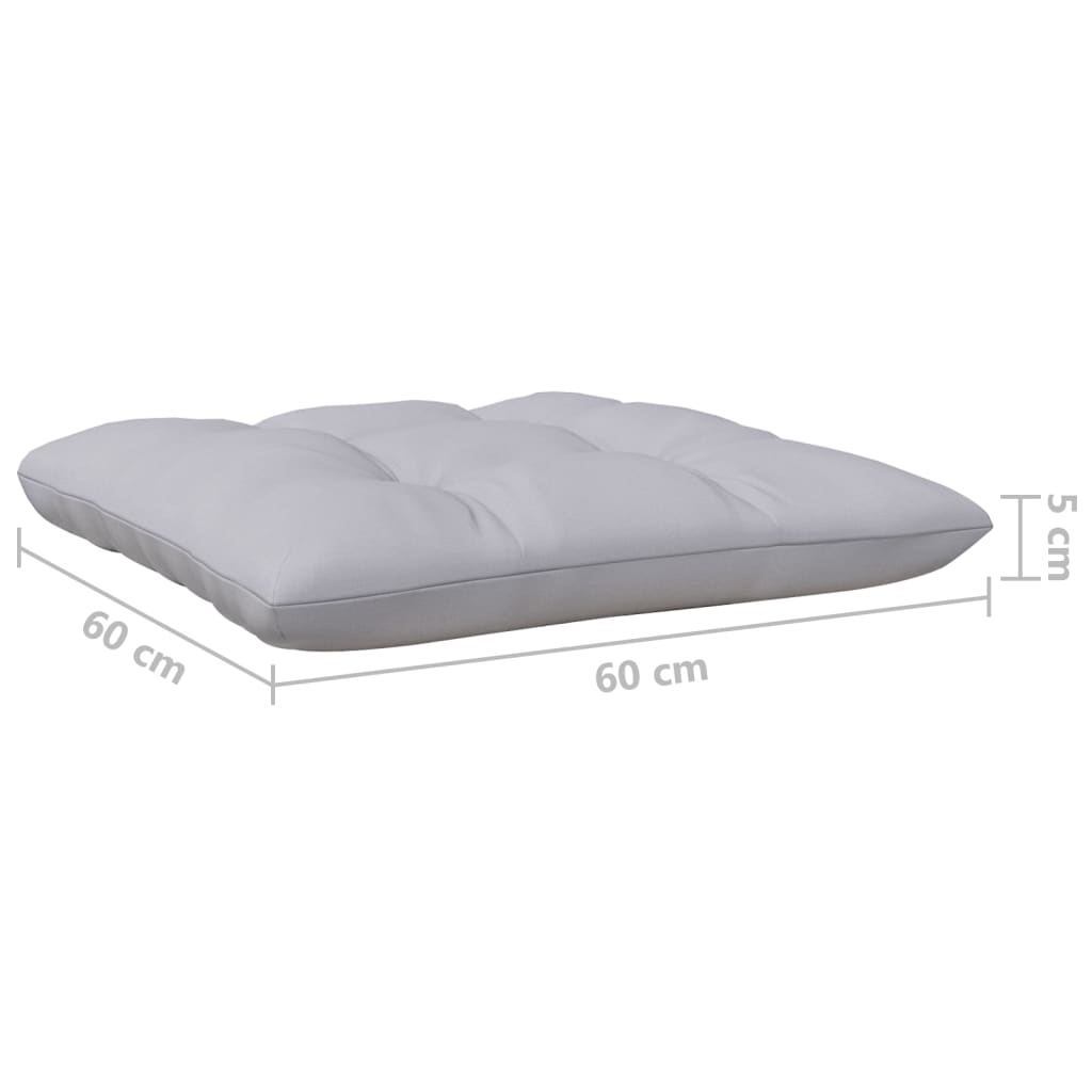 Set mobilier de grădină cu perne gri, 3 piese, lemn masiv pin GartenMobel Dekor