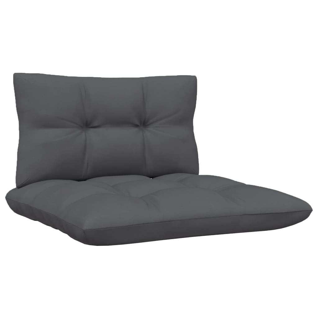 Set mobilier grădină cu perne antracit, 4 piese, lemn de pin GartenMobel Dekor