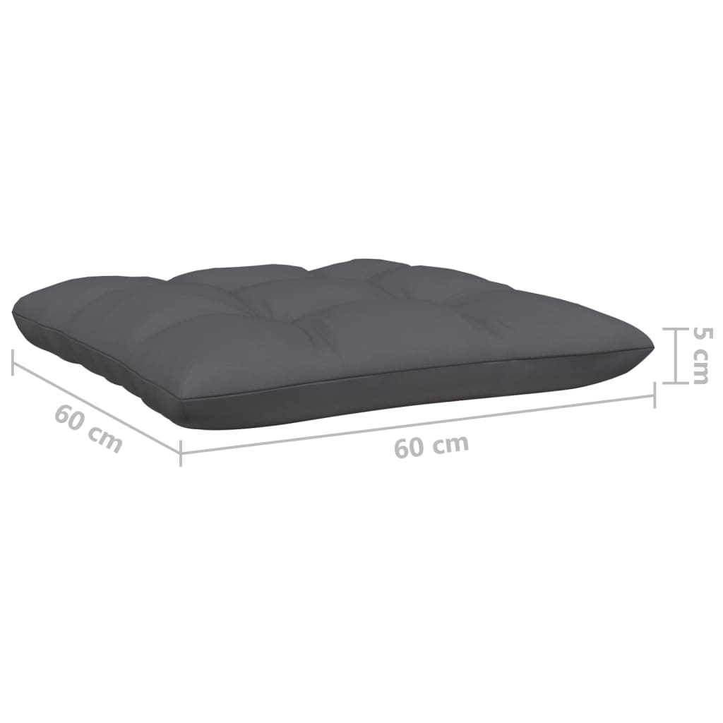 Set mobilier grădină cu perne antracit, 4 piese, lemn de pin GartenMobel Dekor