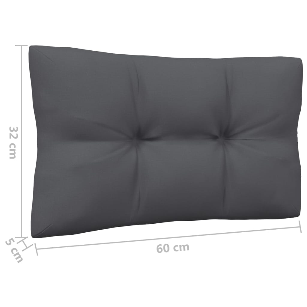 Set mobilier grădină cu perne antracit, 4 piese, lemn de pin GartenMobel Dekor