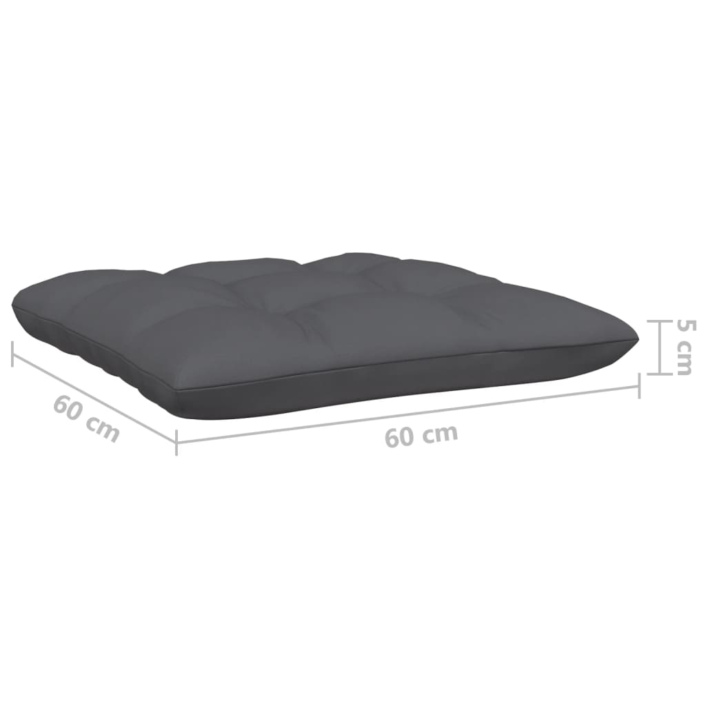 Canapea grădină cu 4 locuri, cu perne antracit, lemn masiv pin GartenMobel Dekor