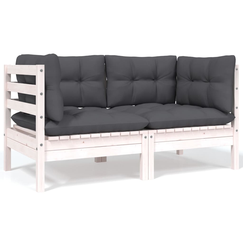 Set mobilier grădină cu perne, 4 piese, lemn masiv de pin GartenMobel Dekor