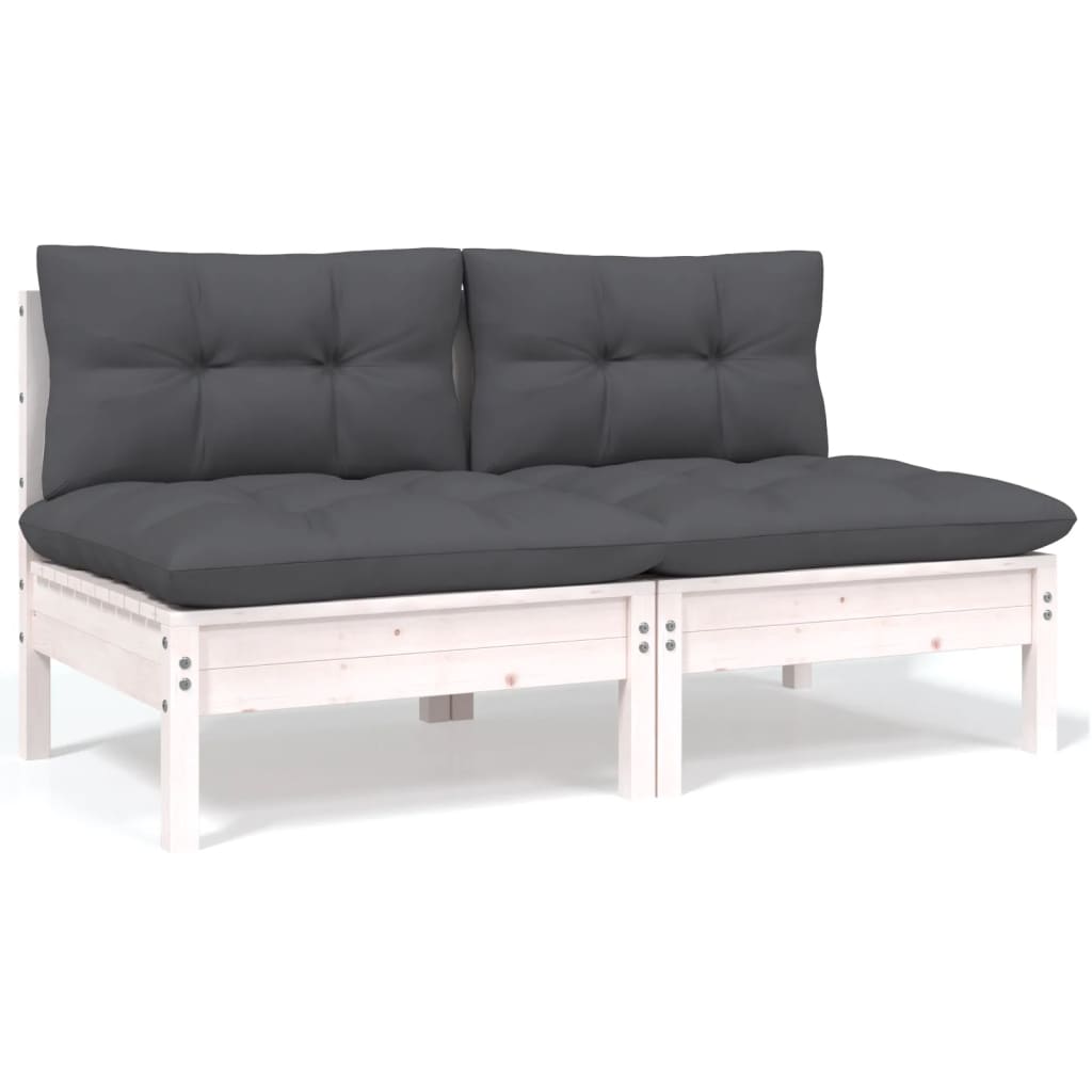 Set mobilier grădină cu perne, 4 piese, lemn masiv de pin GartenMobel Dekor