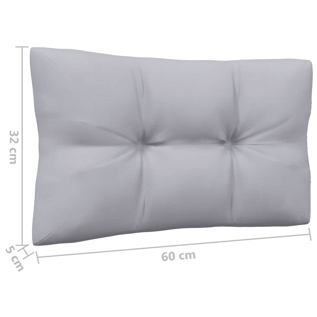 Set mobilier grădină cu perne gri, 4 piese, lemn masiv de pin GartenMobel Dekor