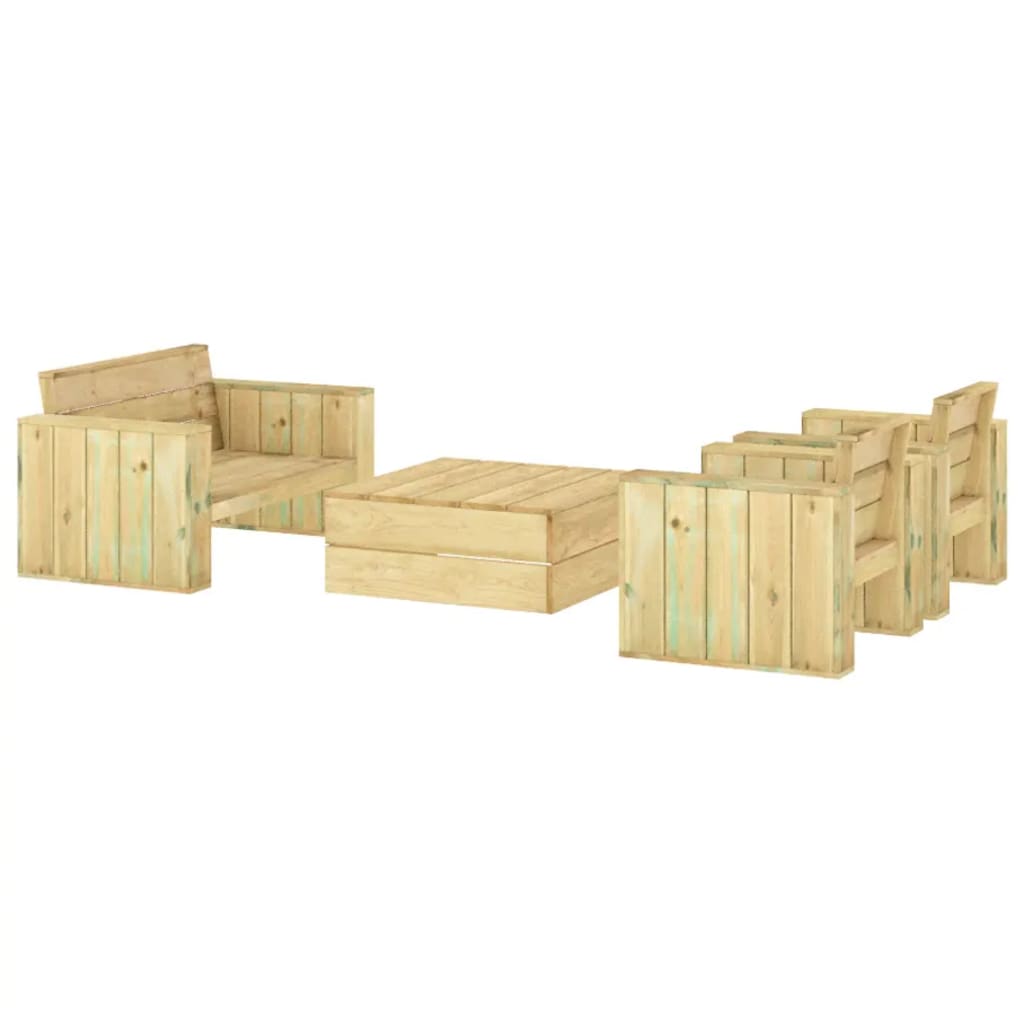 Set mobilier de grădină, 4 piese, lemn de pin tratat GartenMobel Dekor