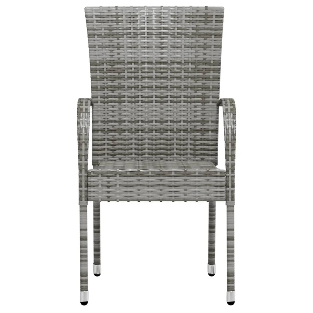 Set mobilier de grădină, 3 piese, gri, poliratan GartenMobel Dekor
