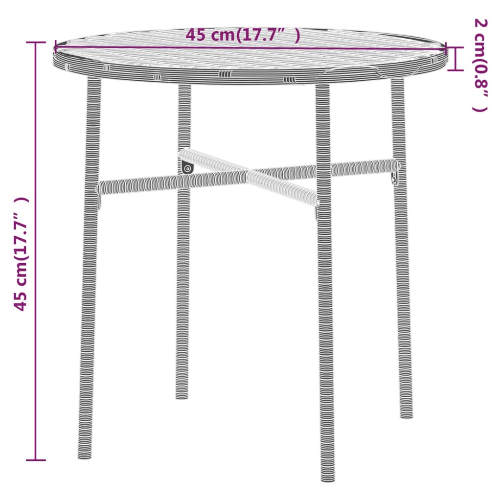 Set mobilier de grădină, 3 piese, gri, poliratan GartenMobel Dekor