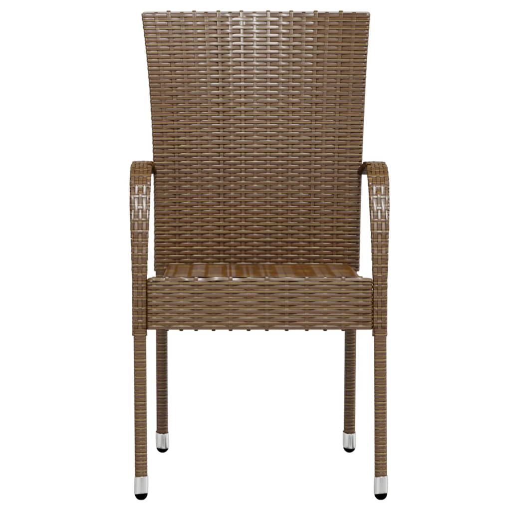 Set mobilier de grădină, 3 piese, maro, poliratan GartenMobel Dekor