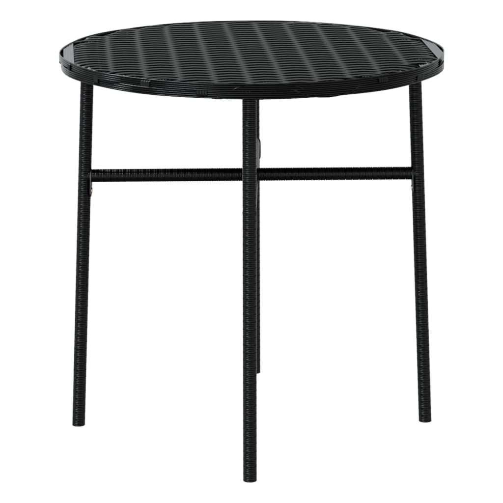 Set mobilier de grădină, 3 piese, negru, poliratan GartenMobel Dekor