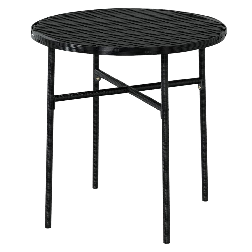 Set mobilier de grădină, 3 piese, negru, poliratan GartenMobel Dekor
